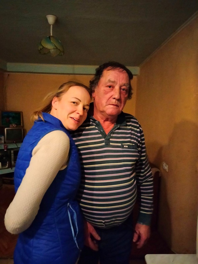 Віктор Мазоха разом з дочкою Юлея

