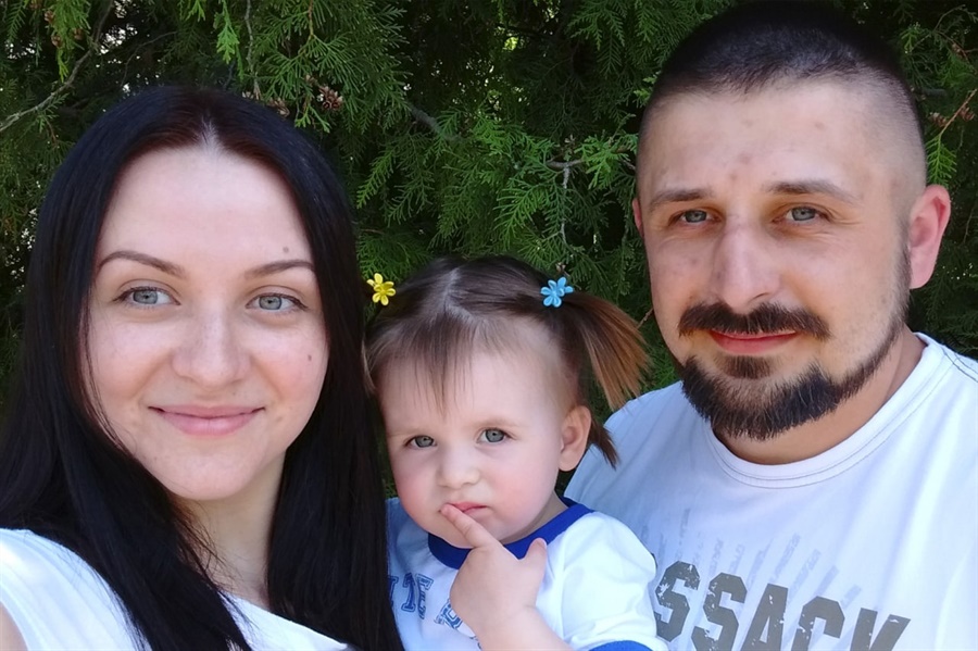 Микола Кравченко з дружиною