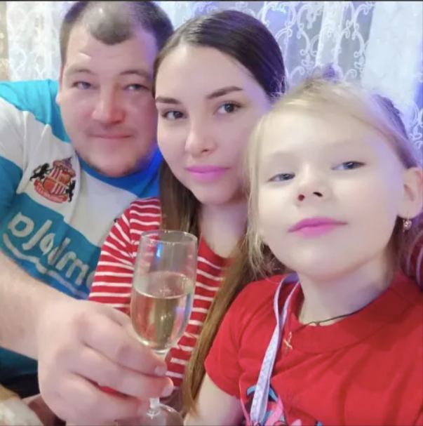 Андрій Капканець із дружиною Наталею Капканець (Горкун) і донечкою Анастасією