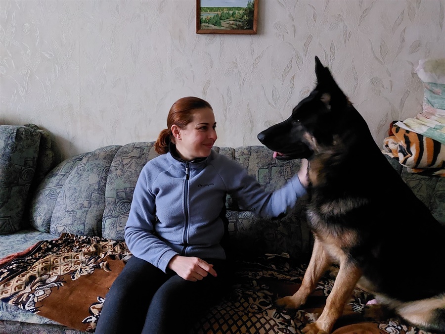 Світлана Желдак та німецька вівчарка Дар