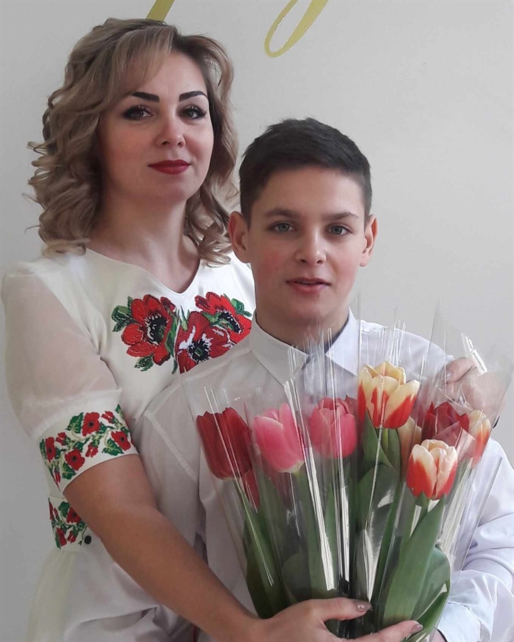 Андрій Рихель із мамою Тетяною