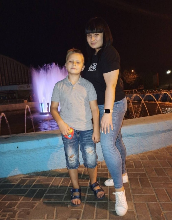 Кирило П'яхін з мамою