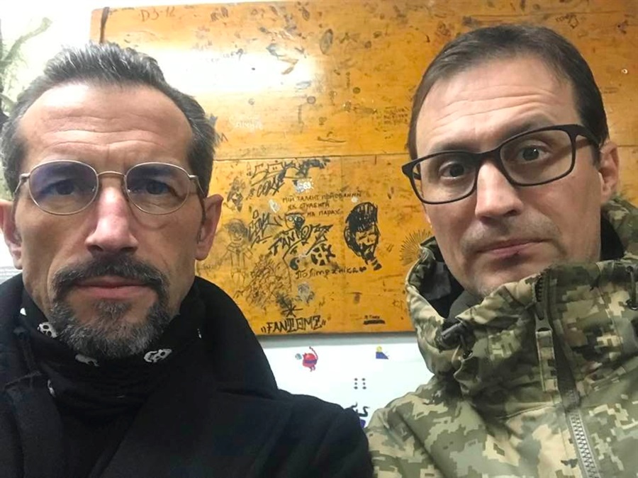 Євген Гулевич та Юрій Калиняк, грудень 2023 року. Одне з останніх прижиттєвих фото Євгена Гулевича