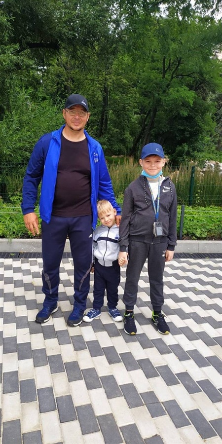 Олександр Терещук з татком та своїм племінником Кирилом