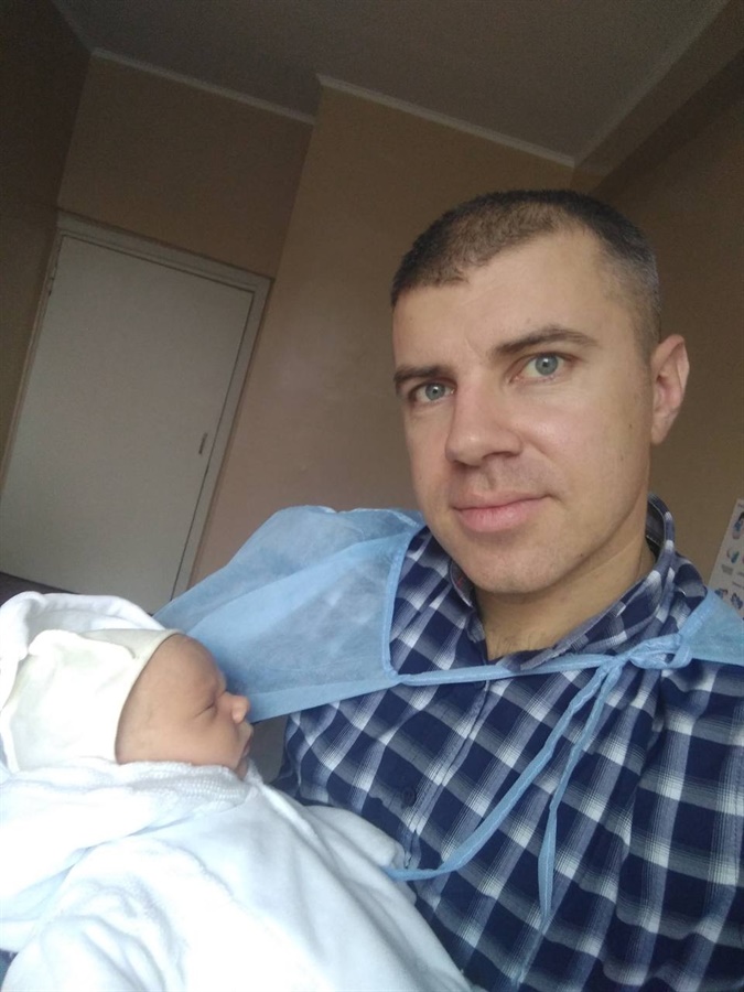 Дмитро Бабенко з татком Романом