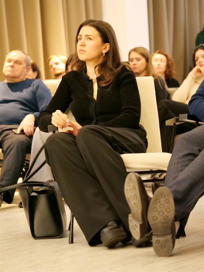Амбасадорка Меморіалу Марія Грабар під час презентації