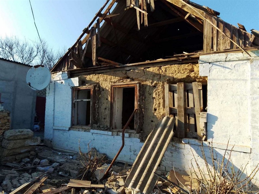 Зруйнований російським обстрілом будинок сім’ї Бєлоконь у Бериславі. Архів родини Бєлоконь