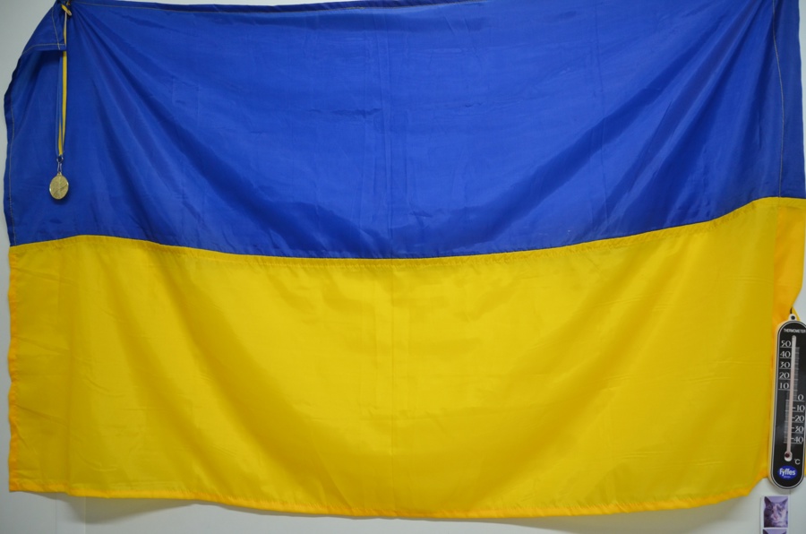 Прапор, яким Михайла зустрічали з полону.